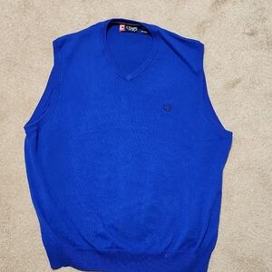 Chaps V-Neck Sweater Vest in Vibrant Blue